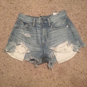 High wasted jean shorts